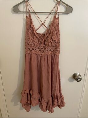 Free People Dusty Rose Adela Dress